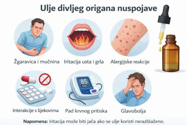 Ulje divljeg origana Nuspojave