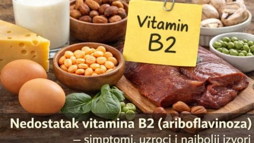 nedostatak vitamina B2 ariboflavinoza simptomi i izvori riboflavina
