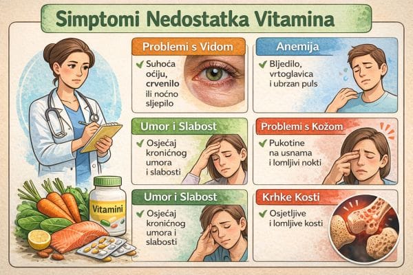Simptomi nedostata vitamina