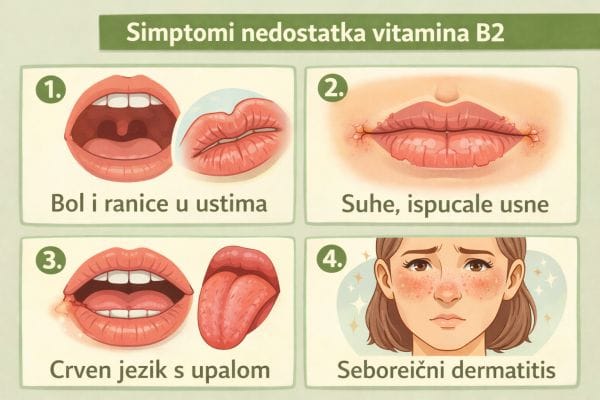 Simptomi nedostatka Vitamina B2