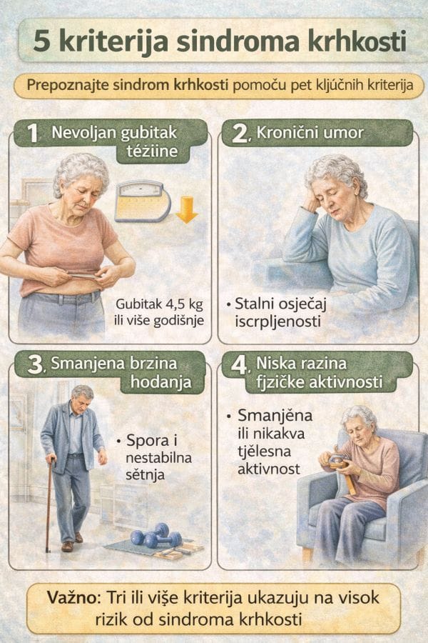 kriterija sindroma krhkosti kod starijih osoba